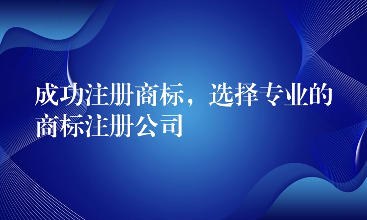 成功注册商标，选择专业的商标注册公司