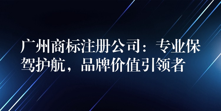 广州商标注册公司：专业保驾护航，品牌价值引领者