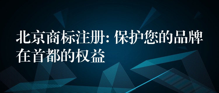 北京商标注册: 保护您的品牌在首都的权益