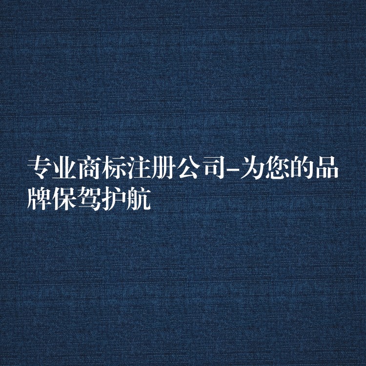 专业商标注册公司-为您的品牌保驾护航